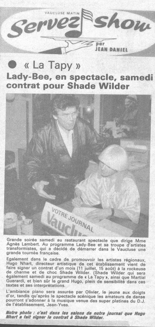 Je signe Shade Wilder